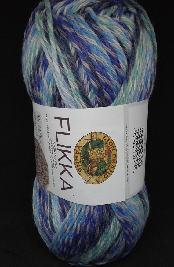 Lion Brand Flikka Yarn 709 Wading Pool 3.5 Oz/100 Grams 196 Yards