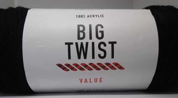 Big Twist Value Yarn Black 4 Medium 170 Grams/6 - Etsy UK