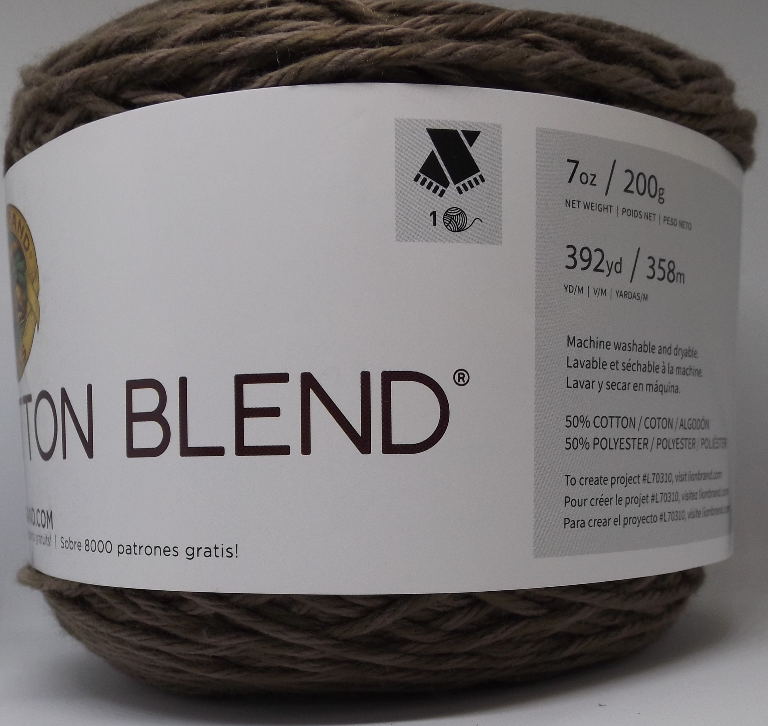 Lion Brand Comfy Cotton Blend 125 Mochaccino 7 Oz/200 Grams 392 Yards/358  Meters 3 Light knitting/crochet -  Canada