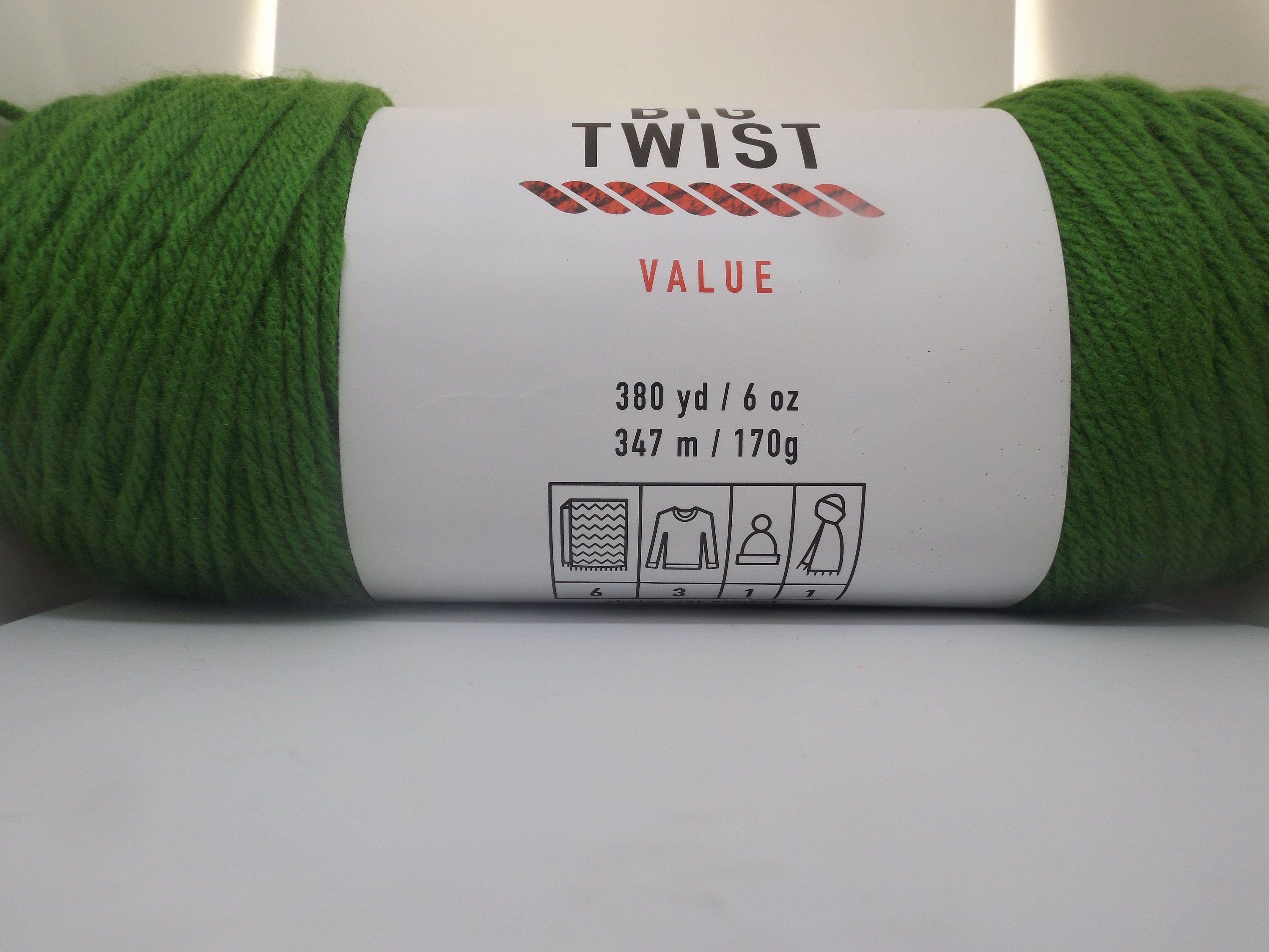 Big Twist Value Yarn in Olive Green - Knotty Little Corner