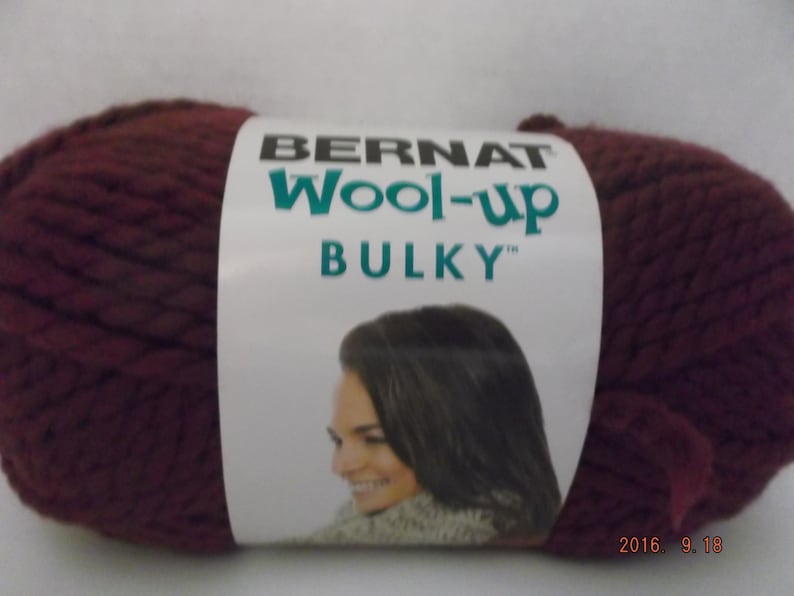 Bernat Wool-Up Yarn Merlot #6 Super Bulky 170 grams6 ounces ~ 121 Yards110 meters ~