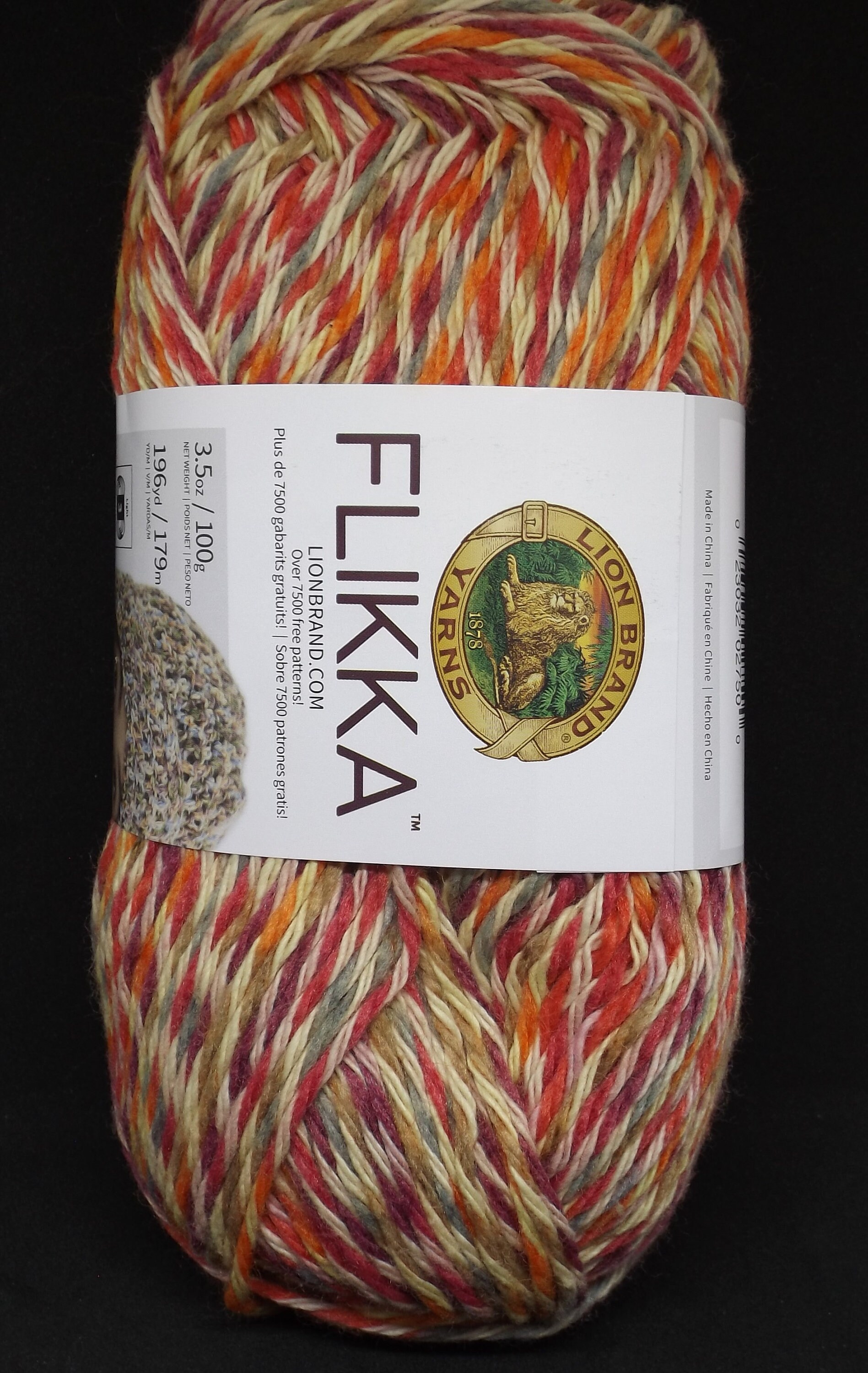 Lion Brand Flikka Yarn 701 Toucan 3.5 Oz/100 Grams 196 Yards/179
