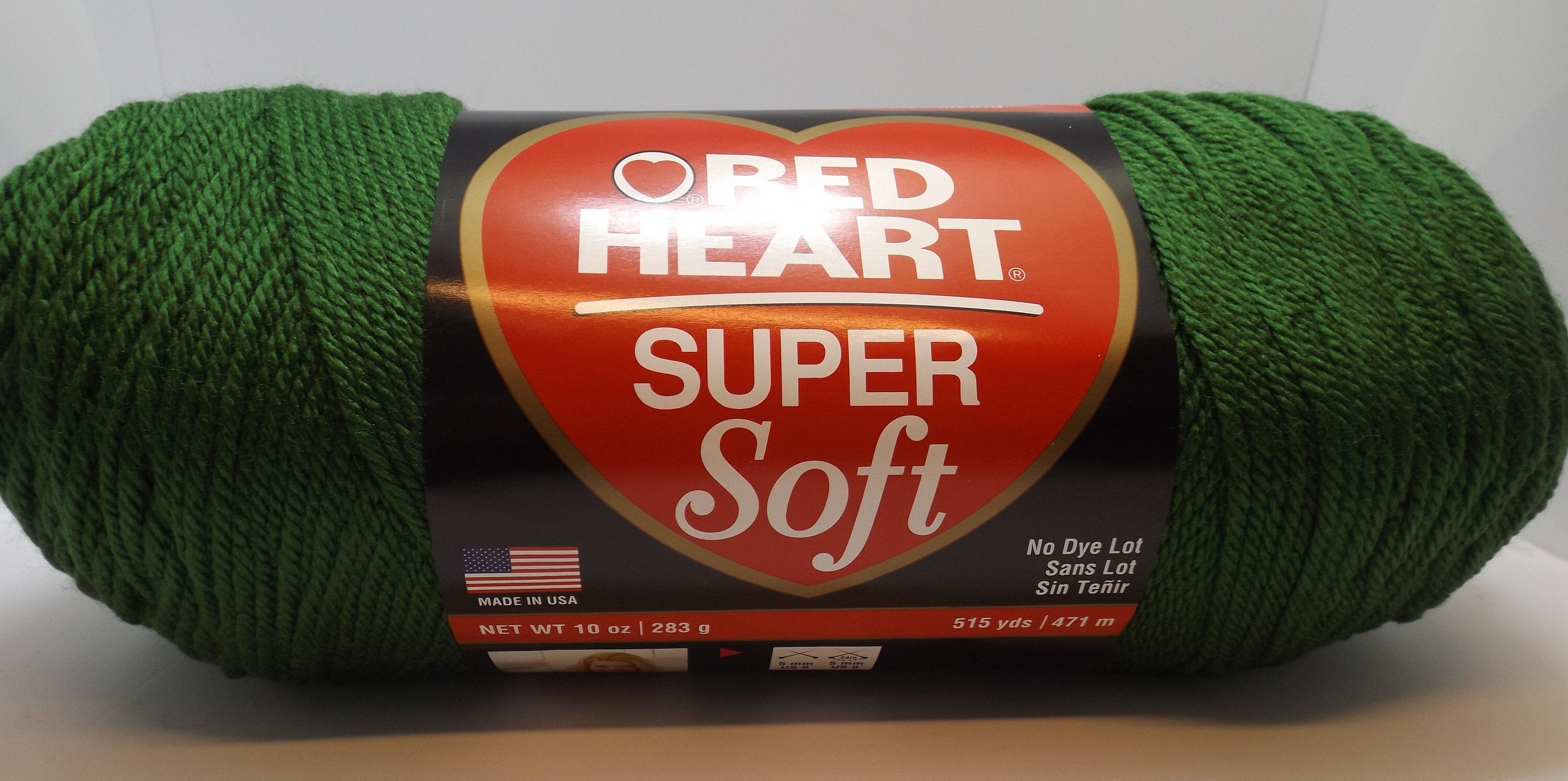 Red Heart Super Soft Yarn Jumbo 10 oz Ball Grass Green Etsy