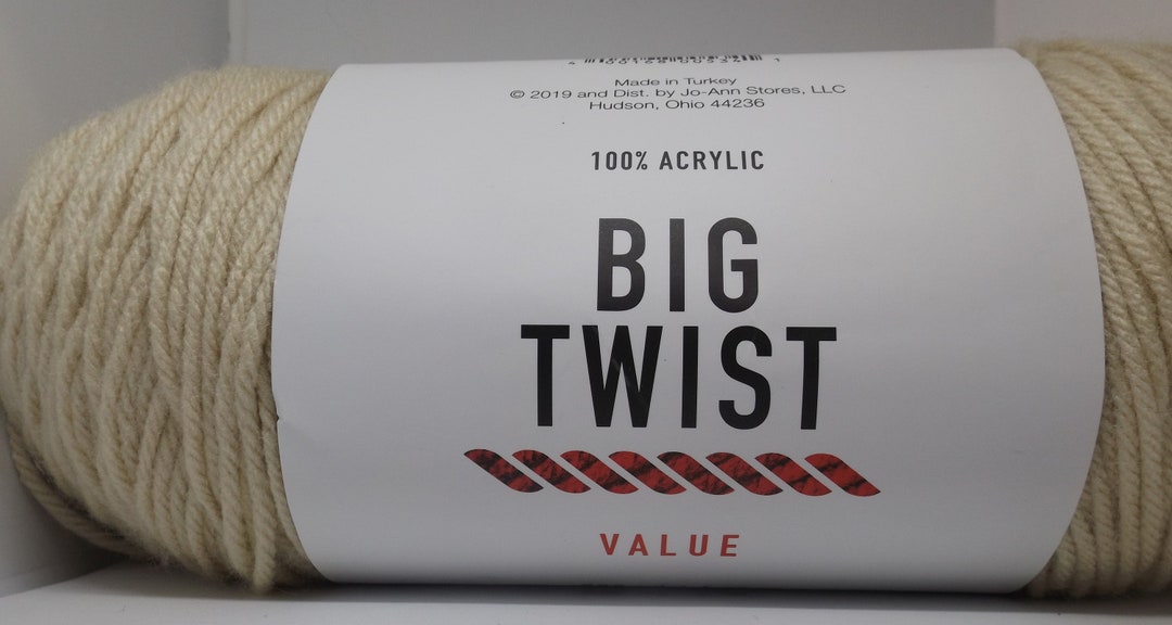 Big Twist 6oz Solid Medium Weight Acrylic 380yd Value Yarn - Ivory - Big Twist Yarn - Yarn & Needlecrafts