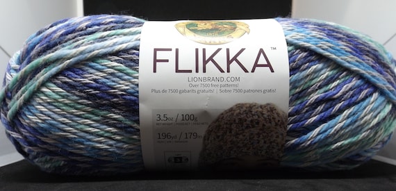 Lion Brand Flikka Yarn 709 Wading Pool 3.5 Oz/100 Grams 196 Yards/179  Meters 3 Light knitting, Crochet -  UK