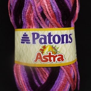 Patons Astra Yarn ~ All That Girl #88412 ~ #3 Light ~ 50 grams/1.75 ounces ~ 133 Yards/122 Meters ***************************