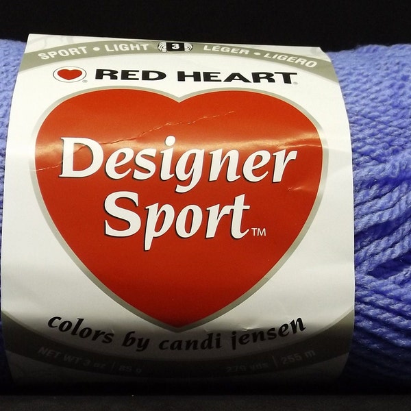Red Heart Designer Sport Yarn #3815 Dutch Blue #3 Light ~ 3oz ~ 279 Yards (knitting, crochet)*********