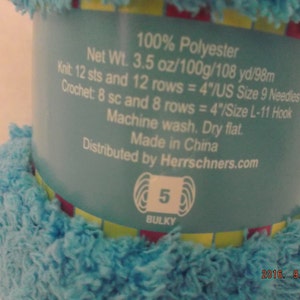 Herrschners Kid's Ultrafleece Yarn Iced Blue 3.5 oz 108 Yards image 3