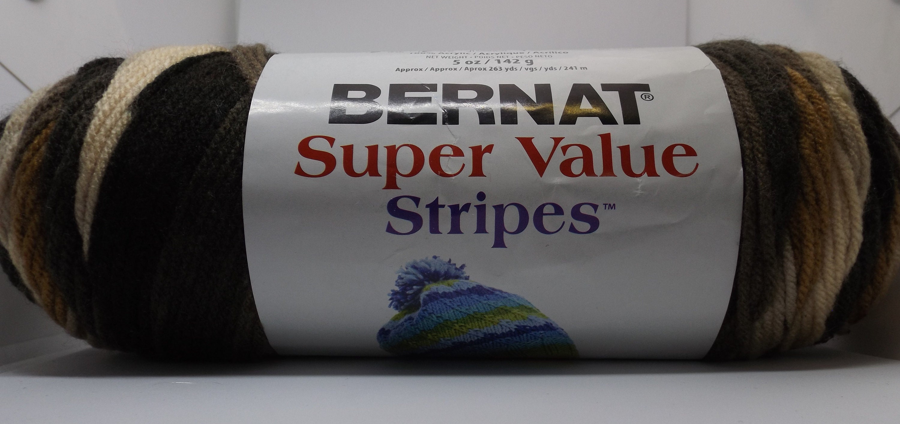 Bernat Super Value Stripes Yarn Colour Beachwood Stripes 5 
