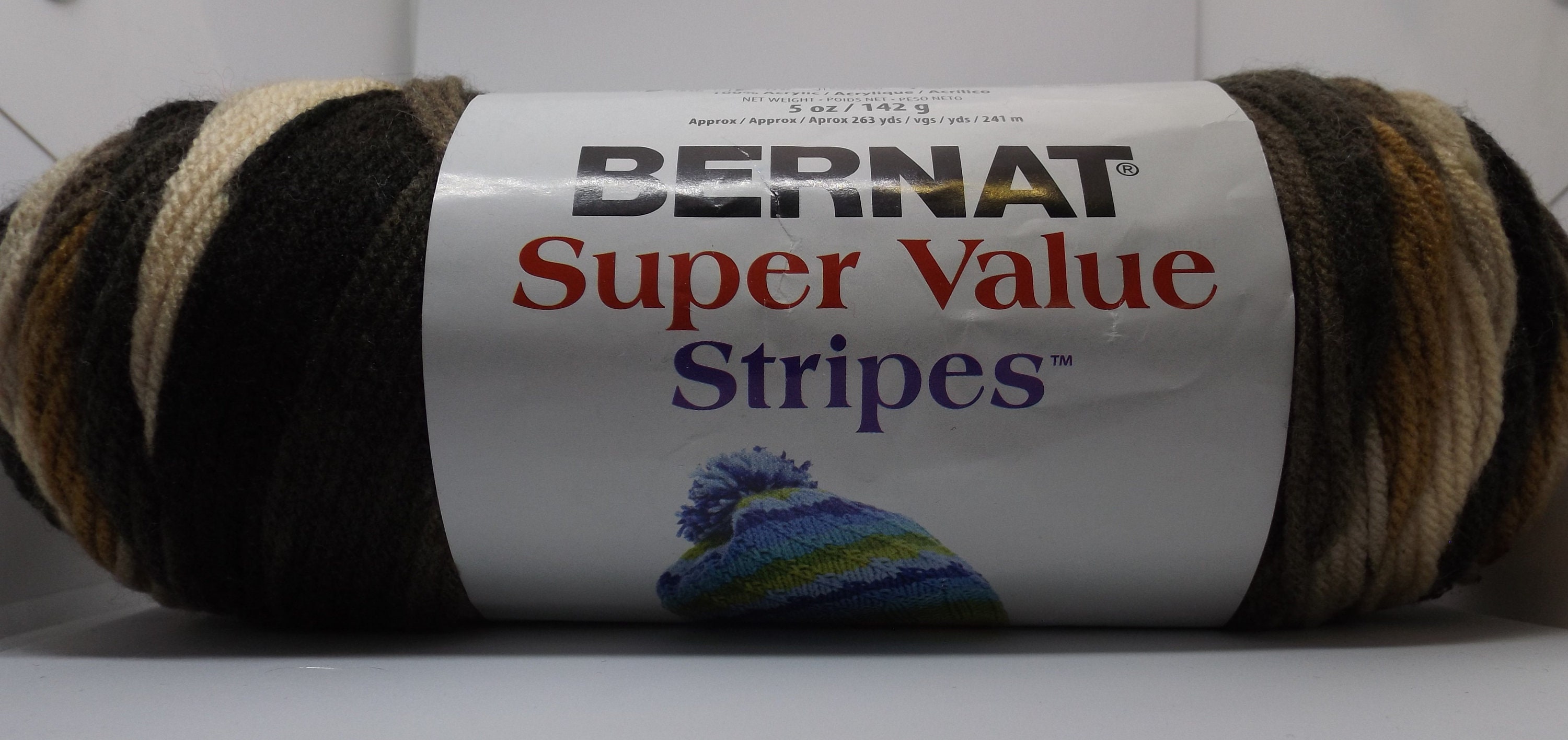 Bernat super value stripes yarn clearance