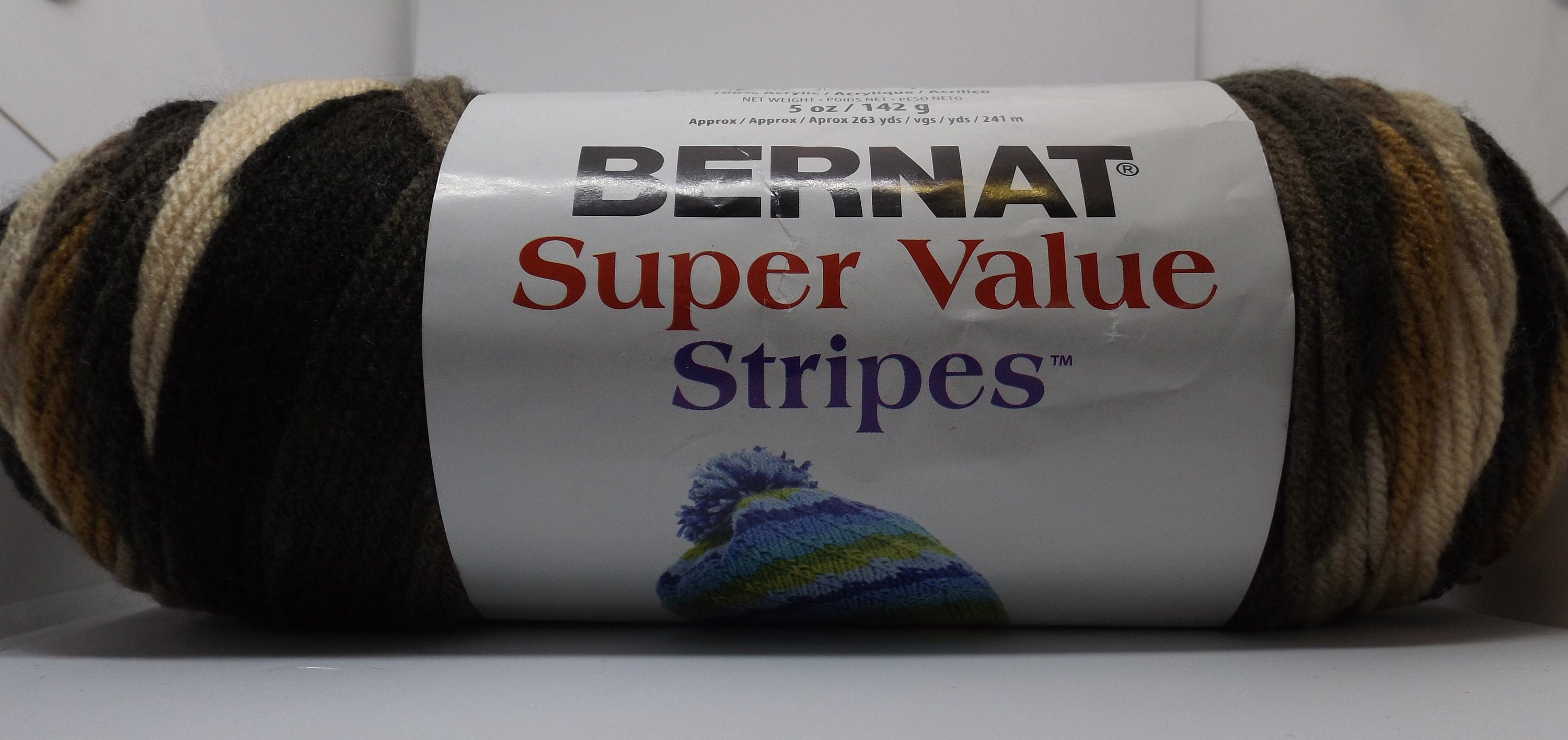 Bernat Super Value Big Stripes Yarn - Discontinued Shades