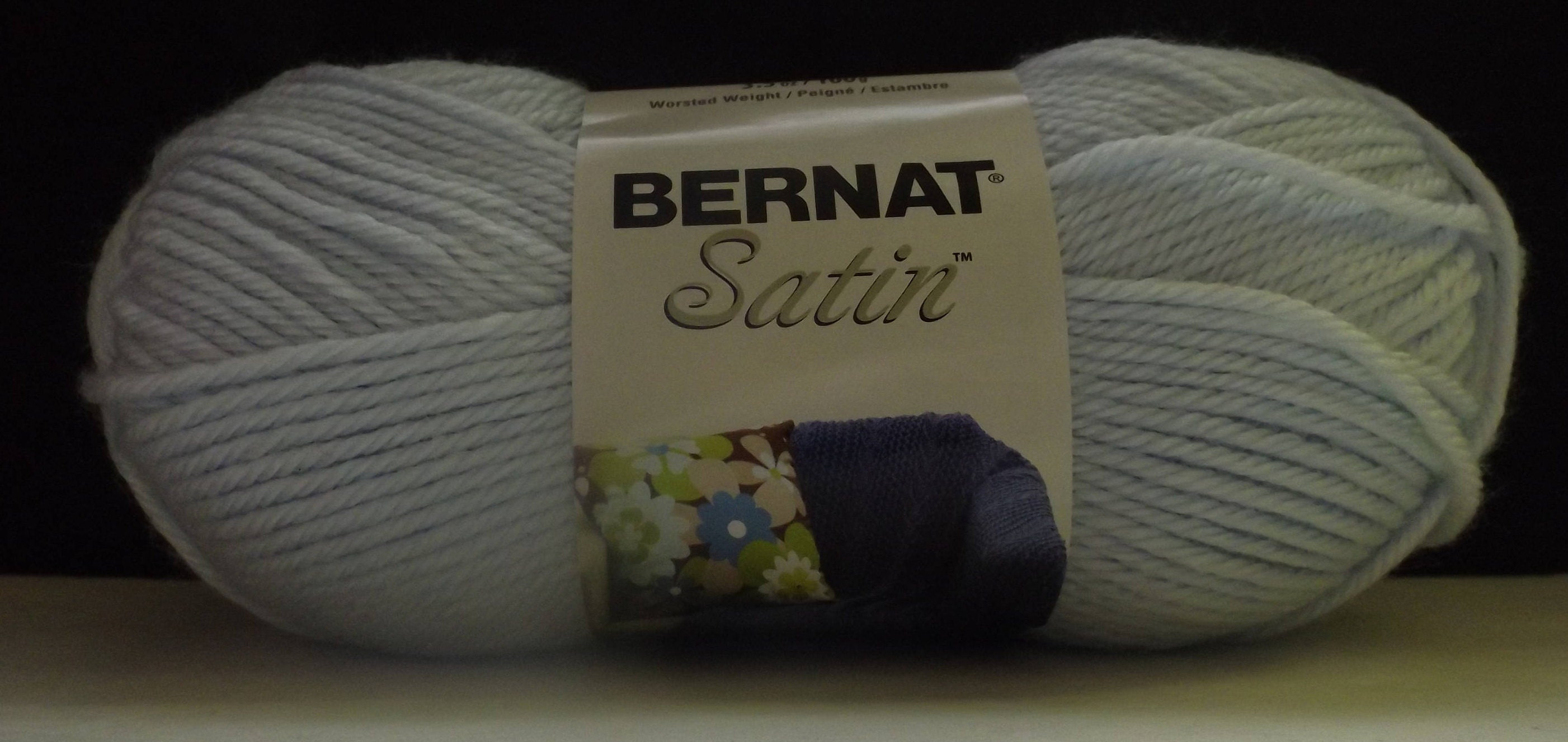 Loyal Royal lot of 2 Bernat Satin yarn 200 yds each