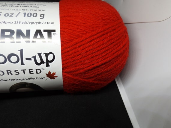 Bernat Wool-up Worsted Wool Blend 75003 Red 100 Grams 238 Yards 4 Medium  knitting, Crochet -  Canada