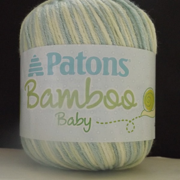 Patons Bamboo Baby Yarn ~ #91221 Meadow Grass Ombre ~ #4 Med ~ 50 grams/1.75 ounces ~ 95 Yards/87 Meters