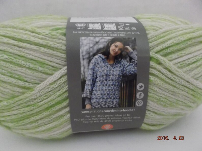 ~ #4 Medium ~ 85 grams ~ 144 Yards ~ Patons Denim-y Yarn ~ Wool Blend ~ Limelight Denim