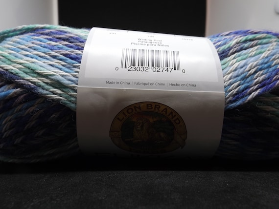 Lion Brand Flikka Yarn 709 Wading Pool 3.5 Oz/100 Grams 196 Yards/179  Meters 3 Light knitting, Crochet 