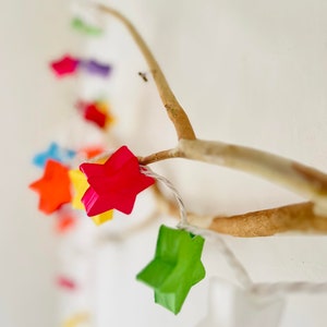 Sterne Papierlaterne Bunte Lichterkette Lichterkette: 20 Birnchen Lichterkette