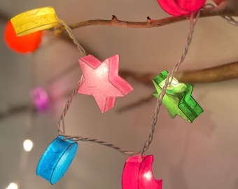 Star & Moon Laterne Lichterkette Lichterkette Lichterkette Garland Decor: 20 Birnen