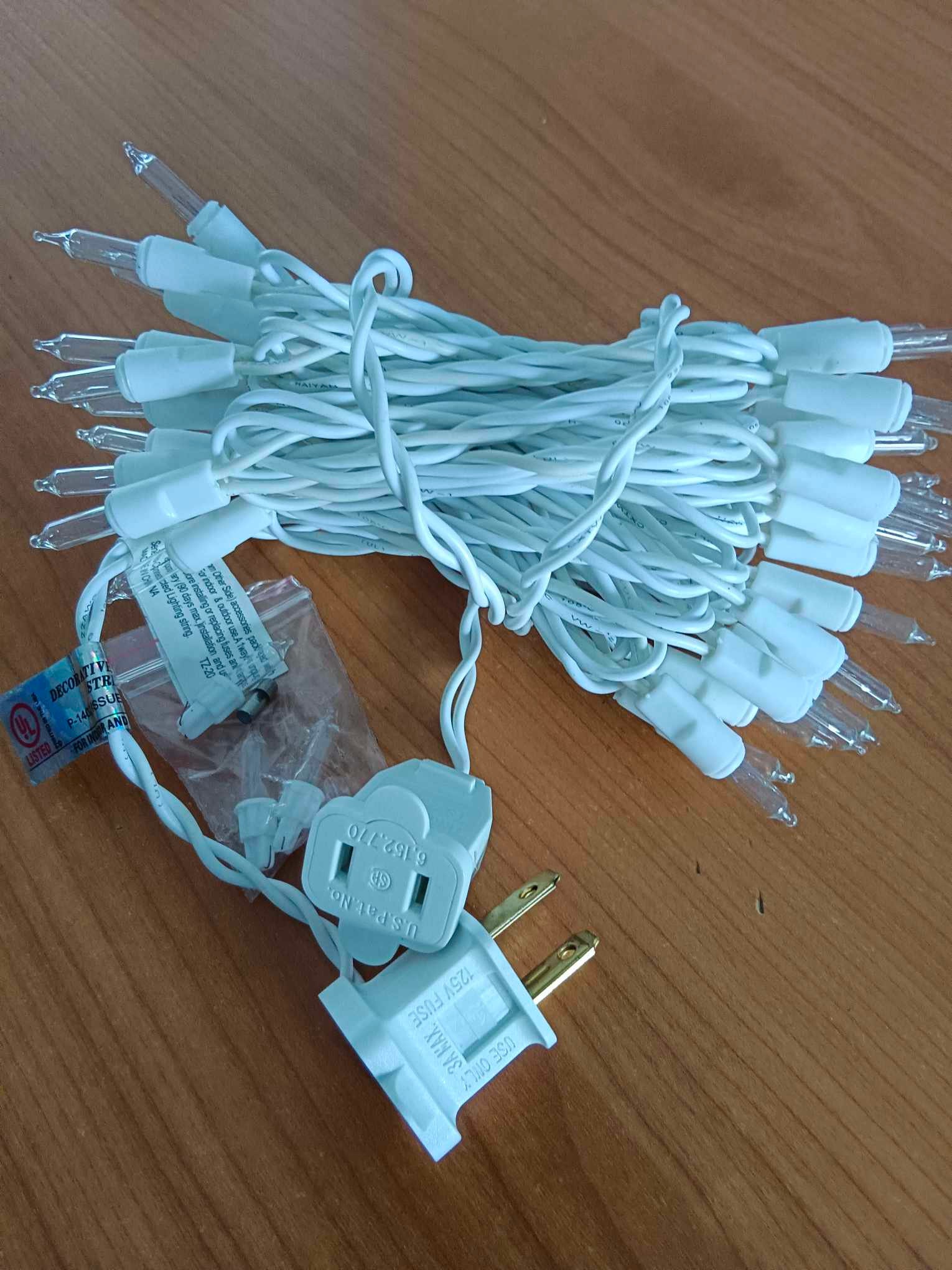 Handmade white and green flower string lights for patio,wedding,party and Decoration, fairy lights (35 UL Warm lights)
