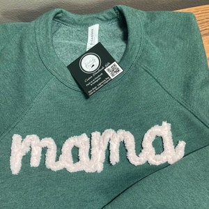 Mama Sweatshirt, School shirt, mom shirt, school Spirit, Custom Sweatshirt, Personalized, Embroidery, Soft Sweatshirt, chenille yarn