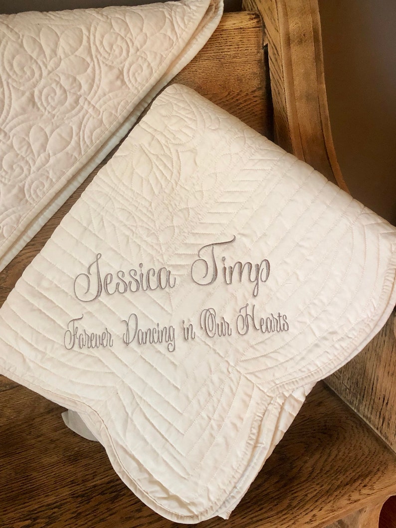Sympathy Embroidered Sympathy Blanket Throw Forever Dancing Etsy