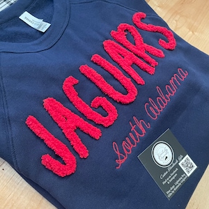 Chenille School Spirit Sweatshirt: Personalized Team Sports Mom Shirt