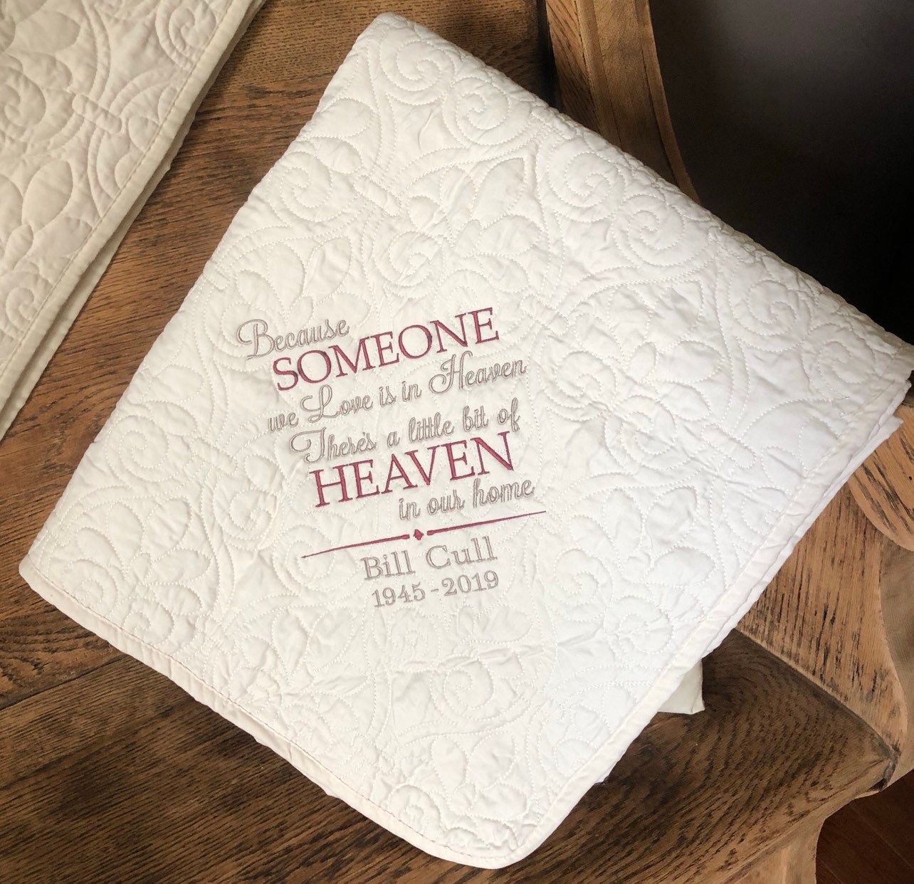 Personalized Sympathy Blanket Quilted Throw Sympathy Quilt Etsy