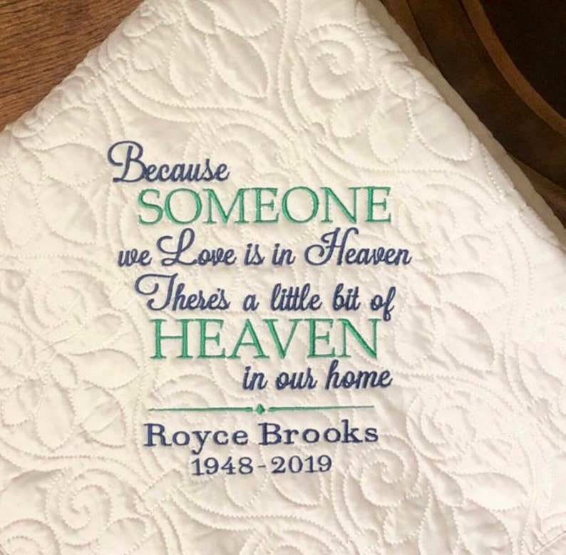 Personalized Sympathy Blanket Quilted Throw Sympathy Quilt Etsy