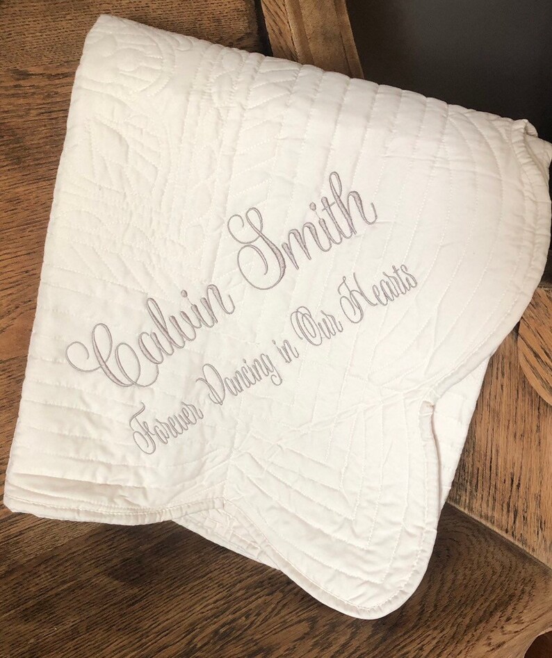 Sympathy Embroidered Sympathy Blanket Throw Forever Dancing Etsy