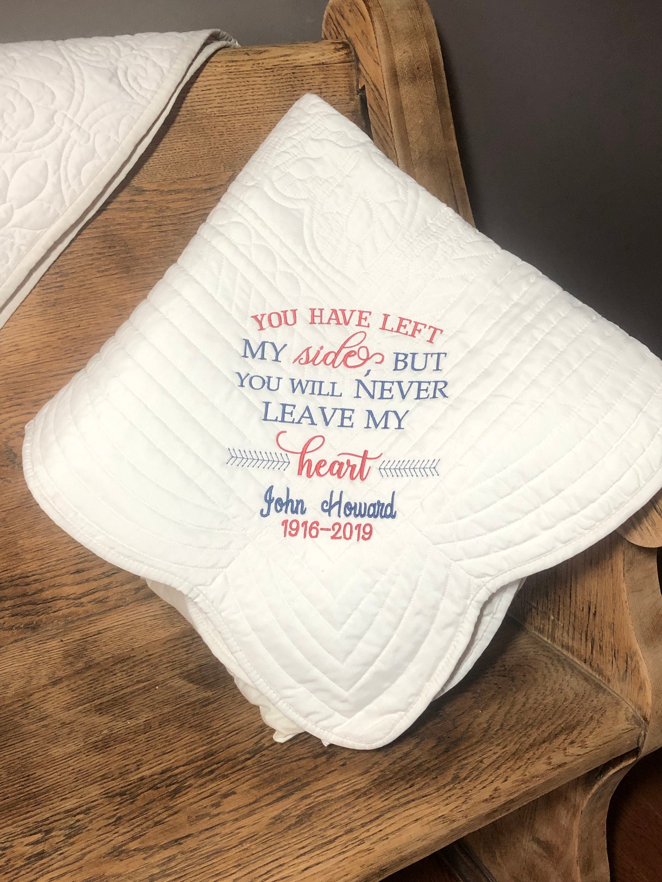 Custom Memorial Throw Quilt Sympathy Quilt Memorial Throw Etsy