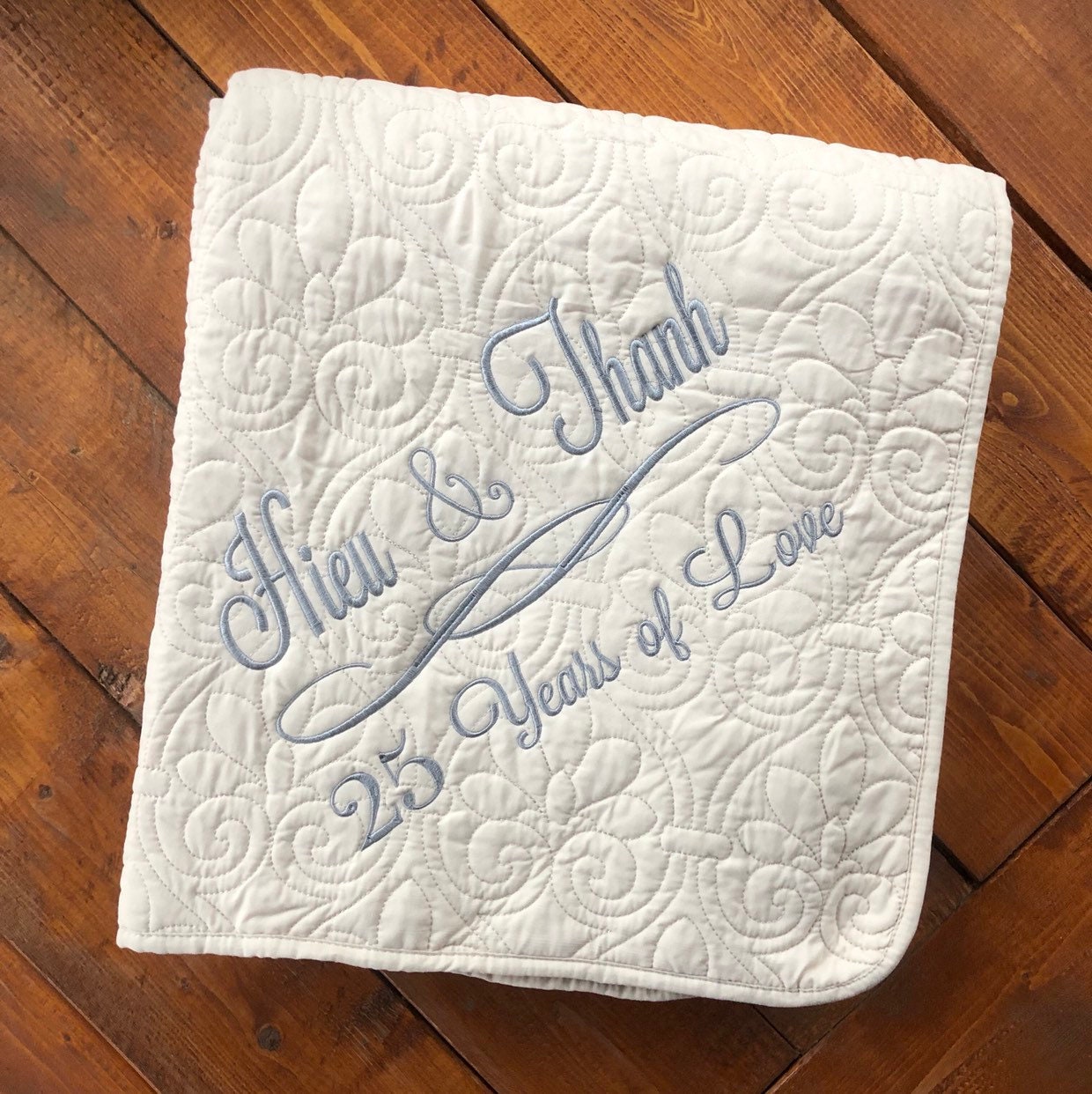 25th Anniversary Blanket Throw Anniversary Blanket Etsy