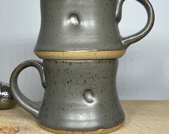 Pair of 12 ounce handmade mugs