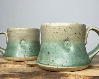 Pair of 12 ounce handmade mugs