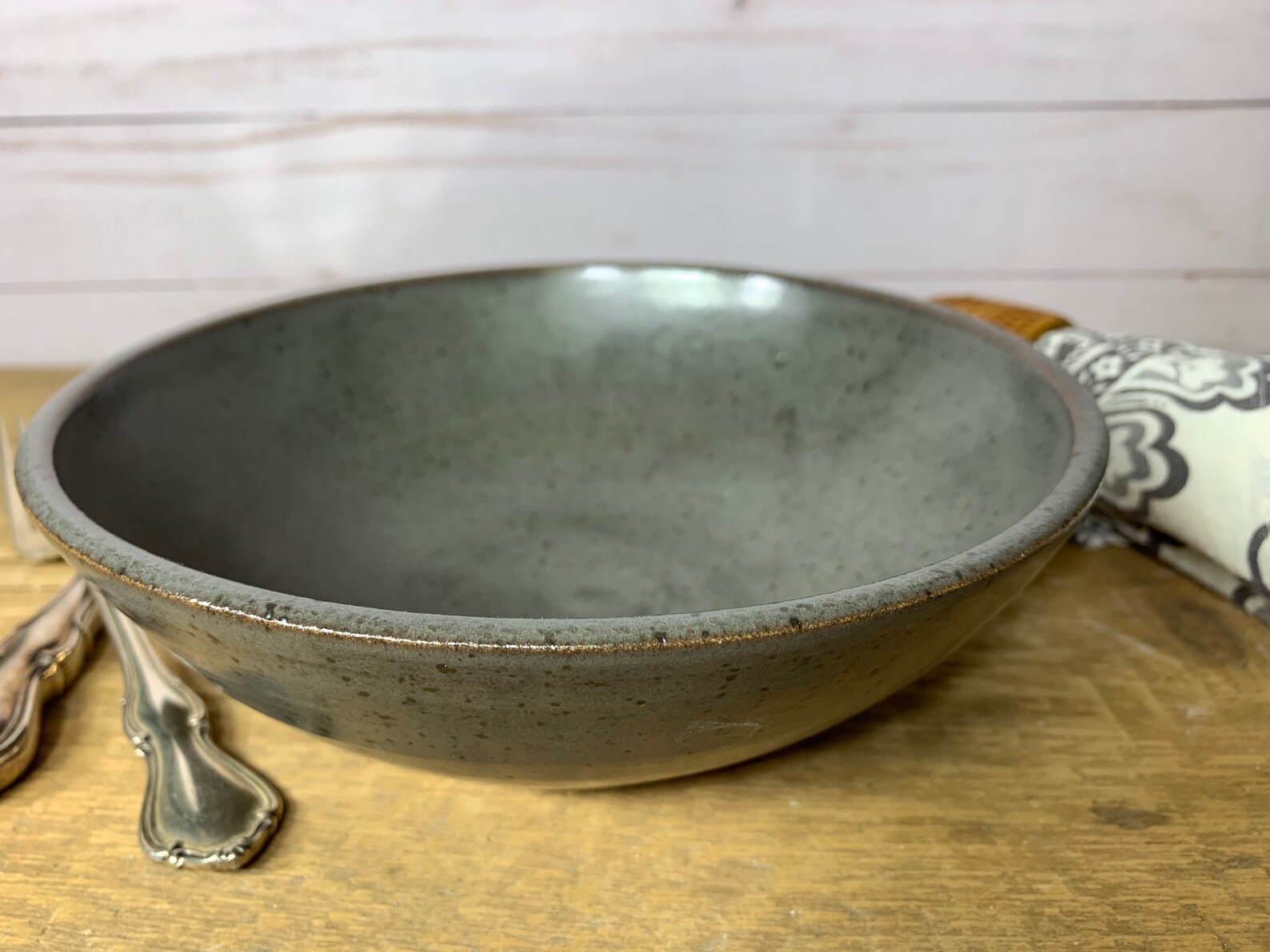 Made to Order Handmade Set of Four Speckled Grey Ceramic Bowls - Etsy