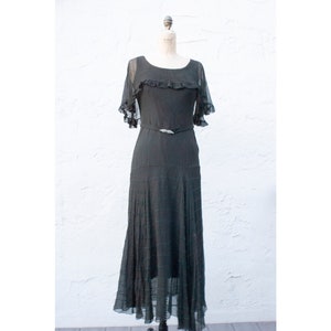 Vintage 30s Silk Chiffon Gown image 3