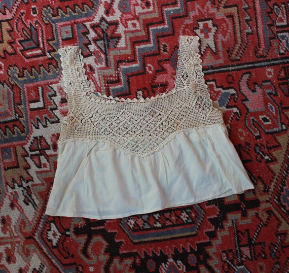 RESERVED*Antique Crochet Camisole S