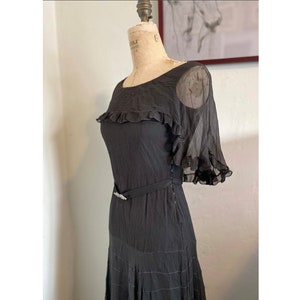 Vintage 30s Silk Chiffon Gown image 1