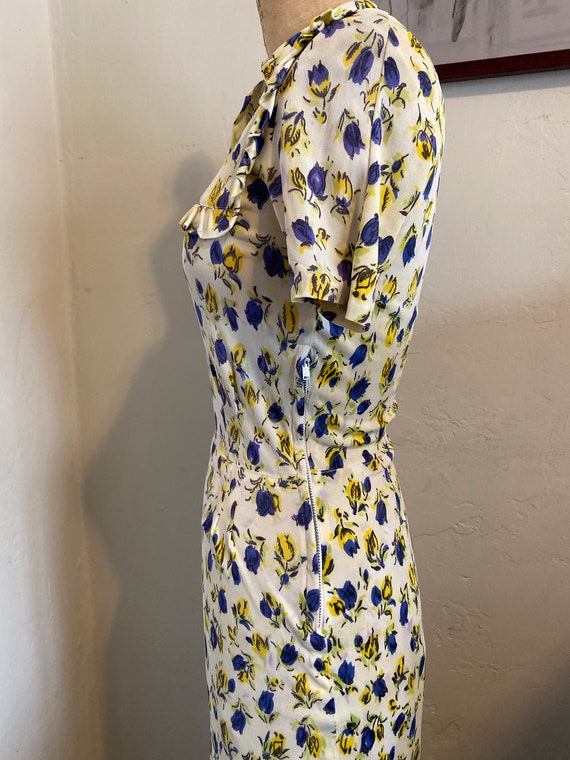 Vintage 70s does 40s Floral Day Dress - image 2