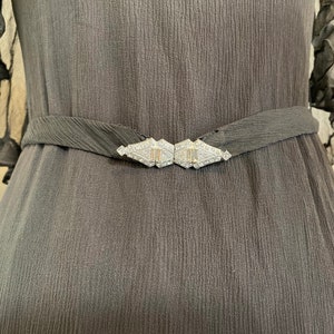 Vintage 30s Silk Chiffon Gown image 8