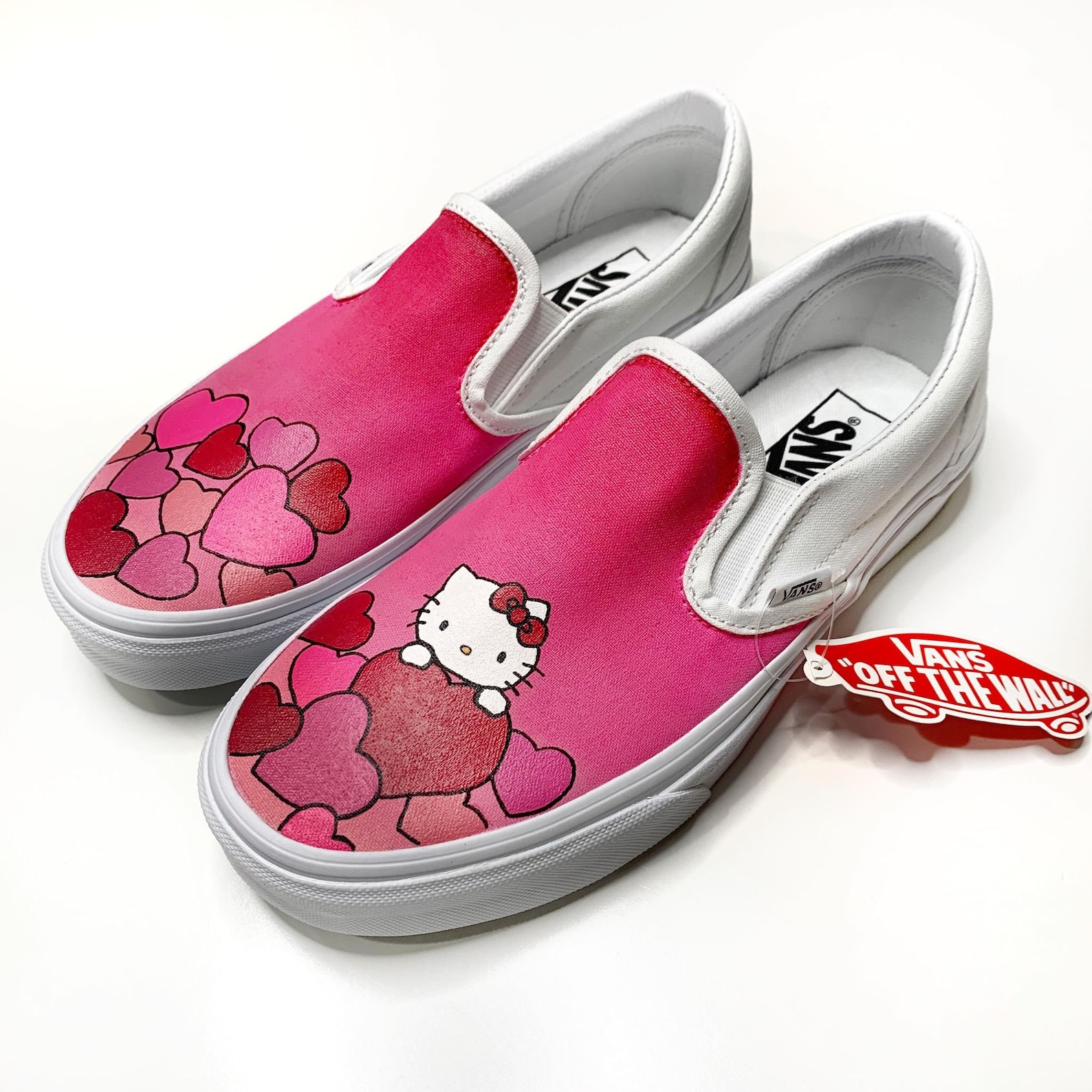 Custom Adult Hello Kitty Vans  Shoes Men Womens Valentines 
