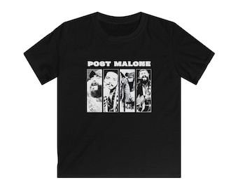 Kids Softstyle Tee - Post Malone Concert Band T-Shirt, Music Festival Child Shirt, Youth Graphic Tee, Pop Culture Kid's Top, Children's