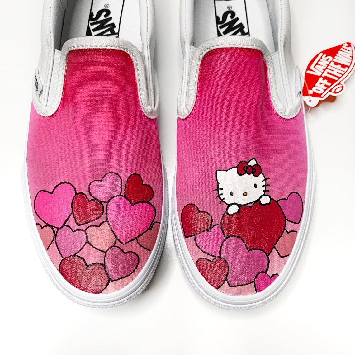 Custom Adult Hello Kitty Vans Shoes Men Womens Valentines Day Etsy