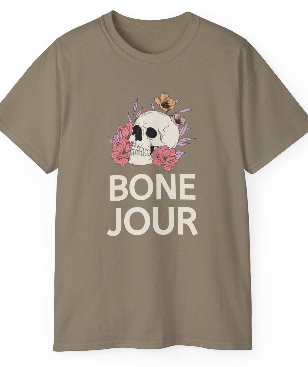 BONE JOUR Adult Unisex Scull T - Etsy