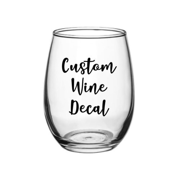 Wine Glass Stickers Etsy