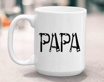 Papa Tools DECAL For Coffee Mug Cup Water Bottle - Vinyl Decal - Coffee Mug Decal - Father's Day - Sticker  **Decal Only**