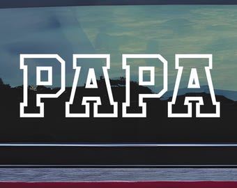 Papa Vinyl Decal Car Window Truck Sticker Dad Gift Father Day Special Present Birthday Idea Vehicle Decoration Bold Lettering Automotive
