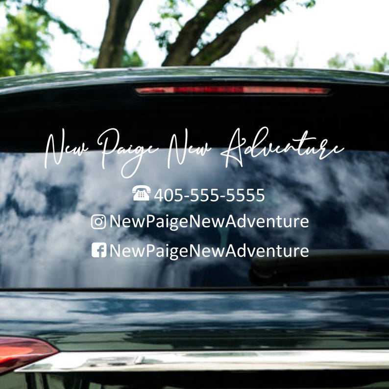 Business Logo Decal Custom Vinyl Car Window Sticker Promotion Graphic Design Company Vehicle Branding Wrap Advertising Tool Truck Commercial image 12