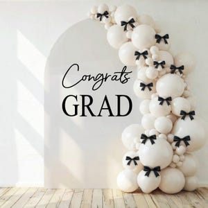 Graduation Backdrop Decal Party Decoration Photo Background Vinyl Sticker Wall Design Celebration Banner Congratulation Sign Ceremony Grad
