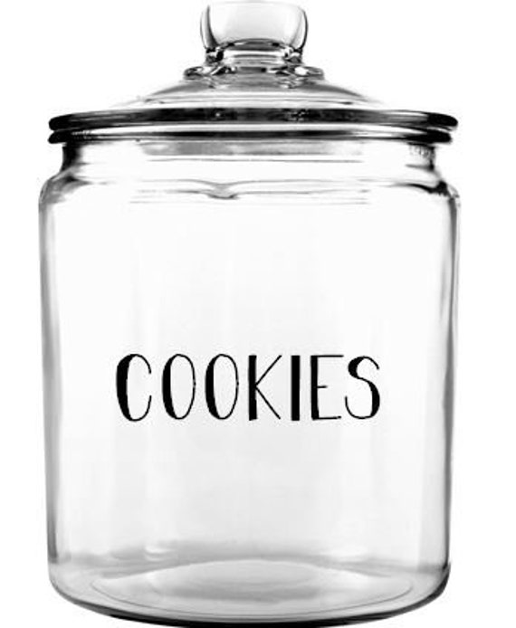 Glass Jar Decal Cookies Vinyl Decal Vinyl Decal Cookie Jar **Decal Only