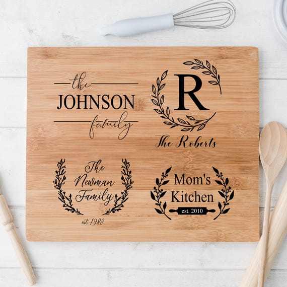 Farmhouse Wreath Decal Custom Name Family Sign Vinyl Transfer Permanent Adhesive Kitchen Decoration Noodle Board Charcuterie Design Rustic